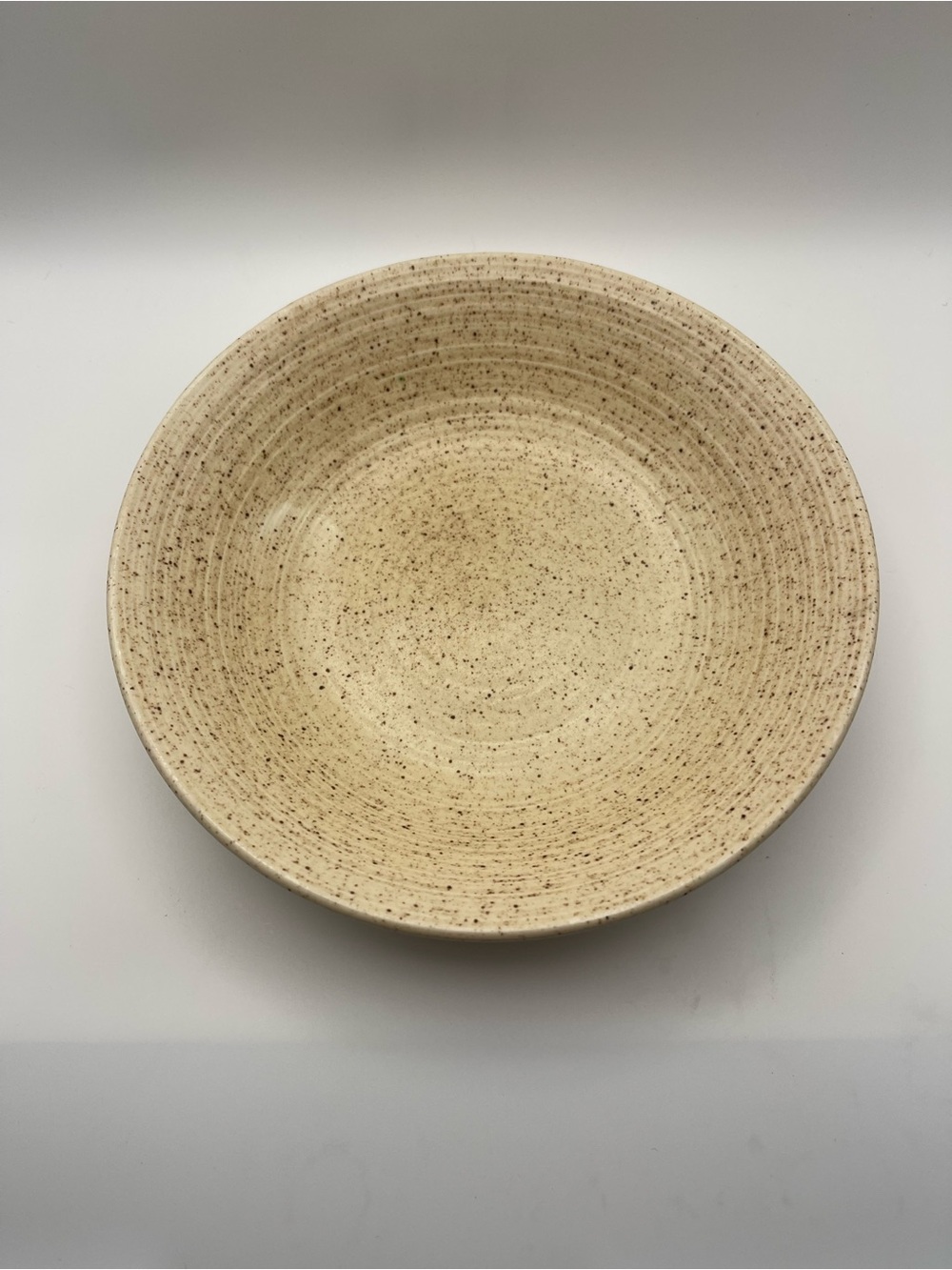 Set of 4 Homespun Churchill Stonecast Range Cream Speckled Bowls 7.25” England